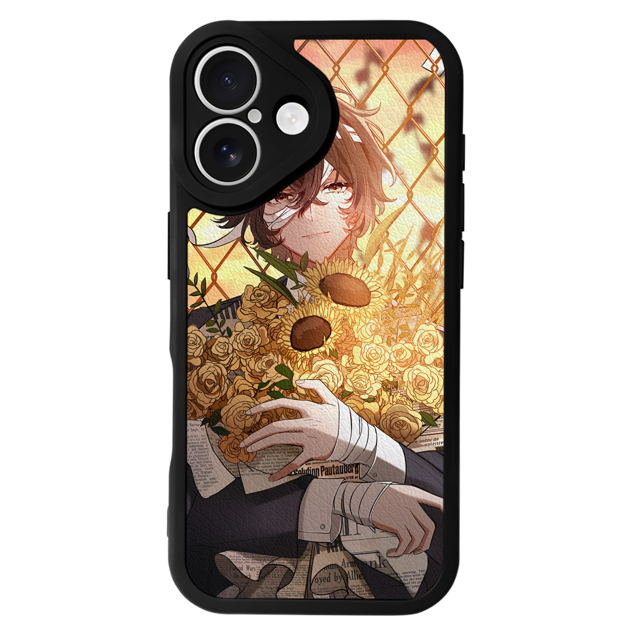 （画像用） 文豪ストレイドッグス Bungo Stray Dogs 【iPhone 16シリーズ対応】シリコンスマホケース（レザー調） 材質：シリコン